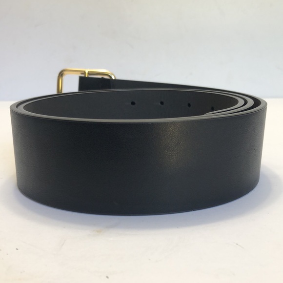 Black Gold Wide Band Vegan Leather Belt size XXL - Picture 5 of 12